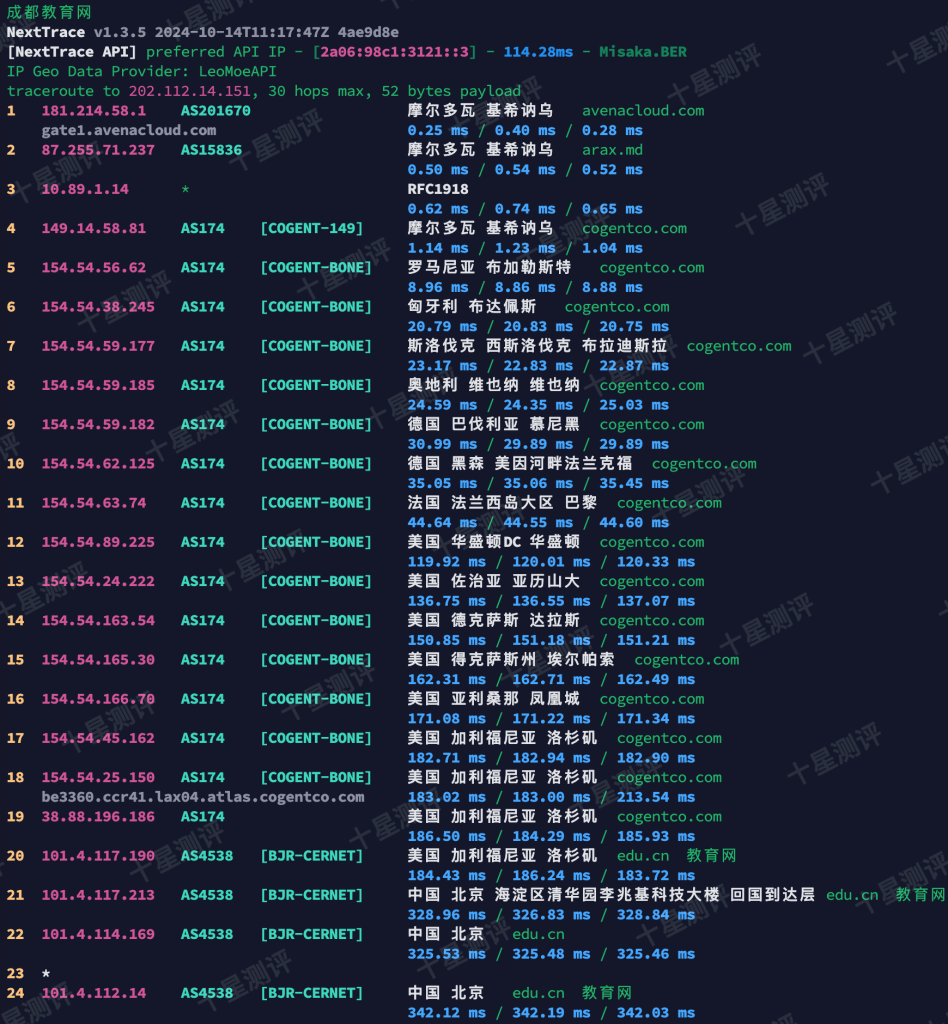 AvenaCloud|摩尔多瓦基希讷乌VPS综合测评 19 2024111722345434542254