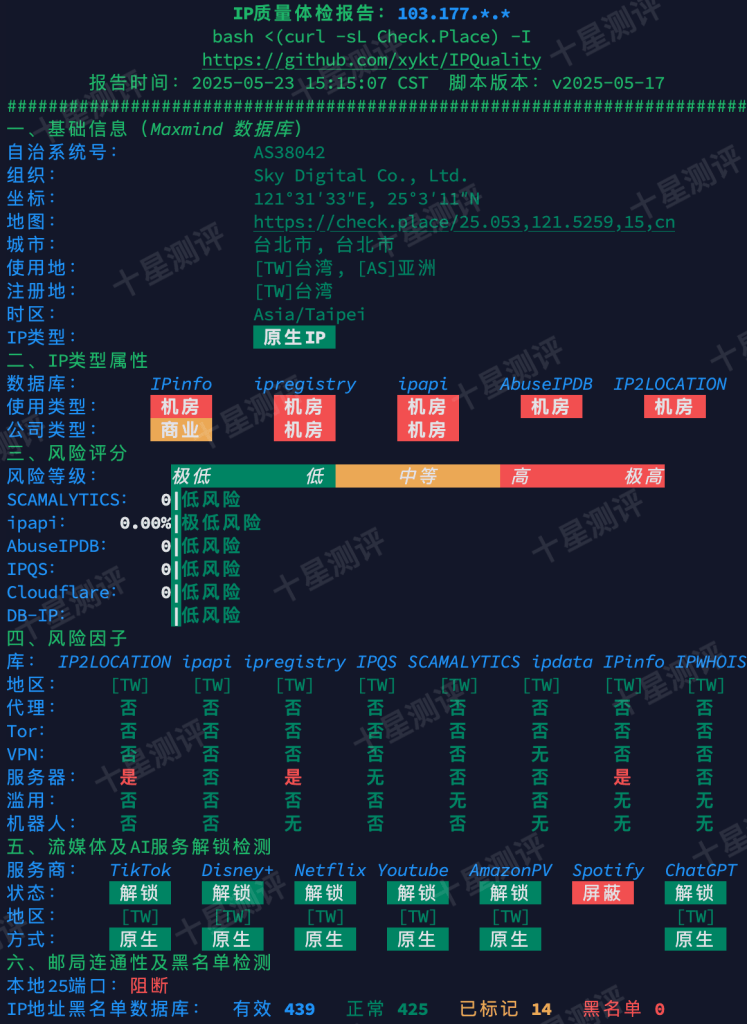 荫云(Yin-Net)台湾原生VPS怎么样?实测评测报告附上 19 2025052410442144211021