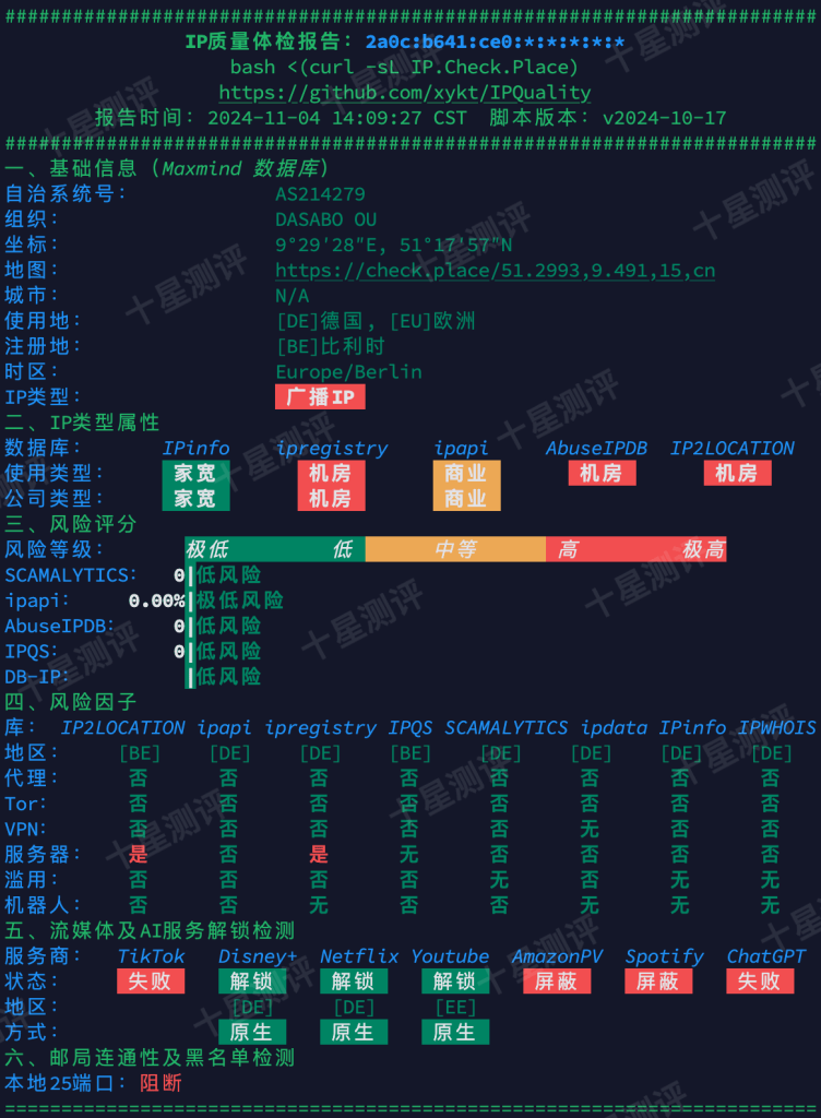 Dasabo德国纽伦堡VPS综合测评 16 2024110422121112112211