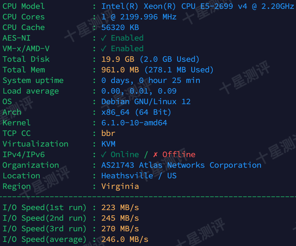 丽萨主机|美国西雅图Atlas Networks真实宽带家庭住宅VDS测评 2 2025061418444744471847
