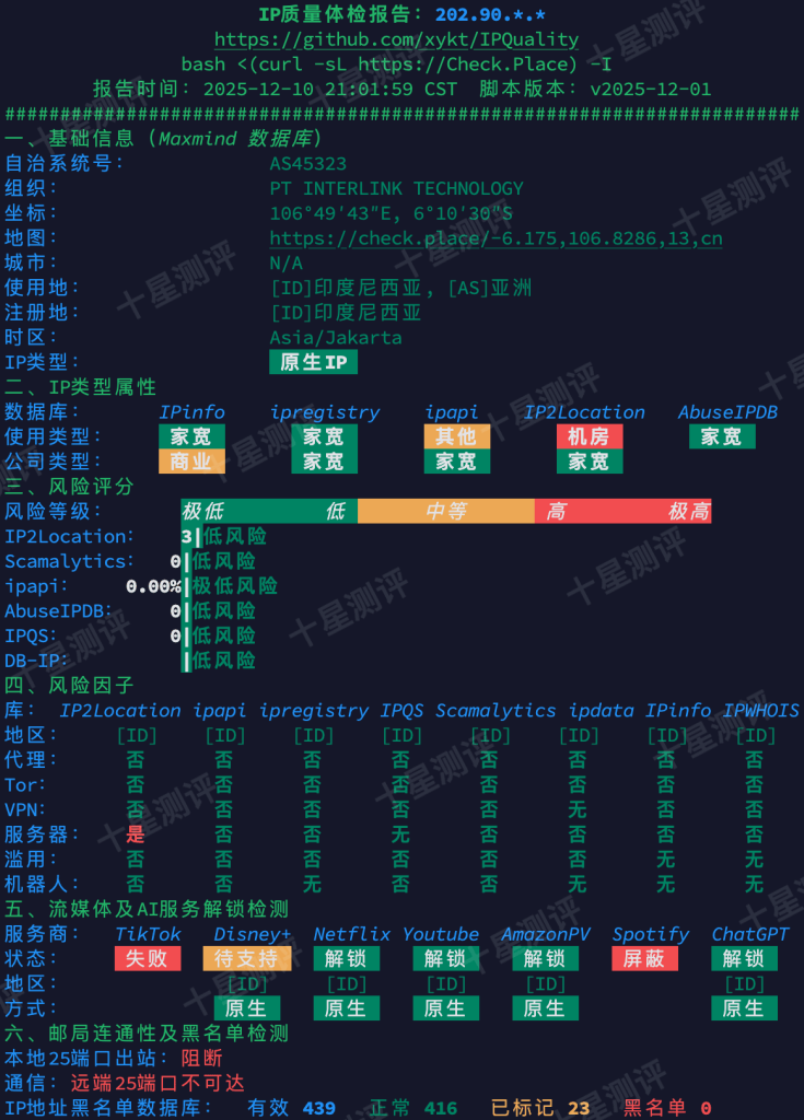 ZoroCloud|印度尼西亚双ISP家宽VPS综合测评:路线/延迟/流媒体/性能/速度全面测试 3 2025121109185518550955 1