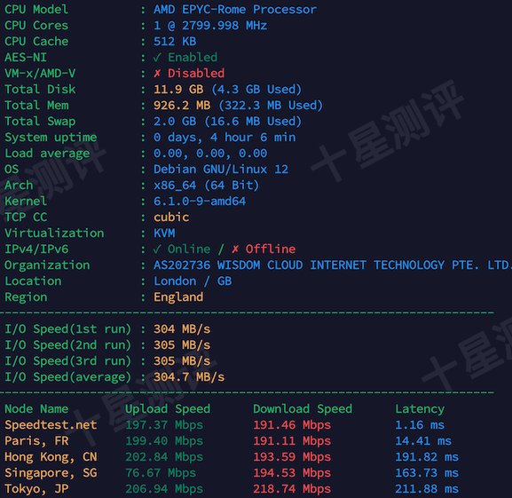 荫云(Yin-Net)英国原生IP双ISP家庭住宅VPS/云服务器综合测评 2 2026012714535253521452