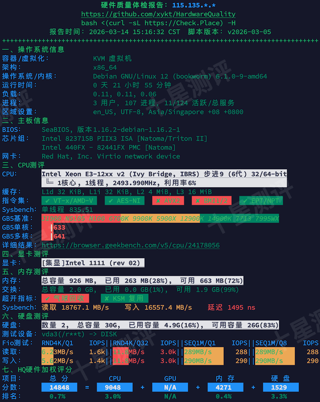 荫云Yin-Net|马来西亚原生IP双ISP家庭住宅VPS综合测评(AS4788 TM Tech / Telekom Malaysia) 15 2026031415223522351535