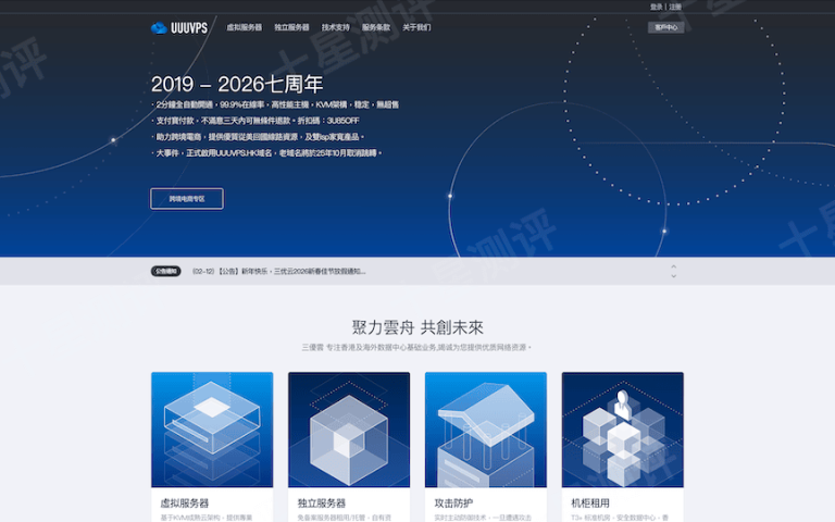 三优云| UUUVPS:美国双ISP住宅IP + 香港BGP,28元/月起 4 2026041410461046101010